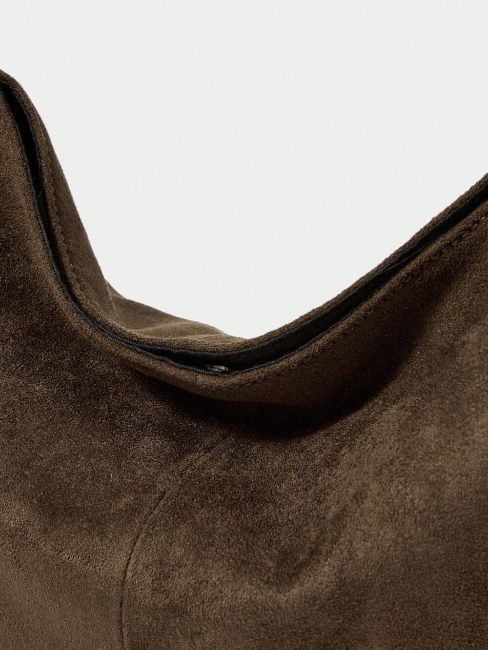 Coffee Brown Casual Women's Studded Shoulder Bag - Picture 5 of 6